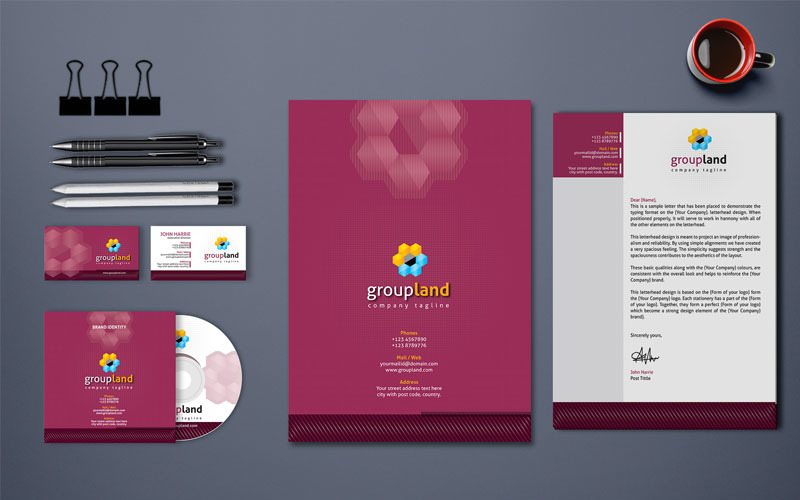 Download Фирменный стиль "Creative and Modern - Corporate Identity Template" / Creative and Modern - Corporate Identity Template - Фирменный стиль на тему графика branding identity bundle stationery big pack package full kit stationary template juniper corporate creative photoshop indesign business card letterhead brochure