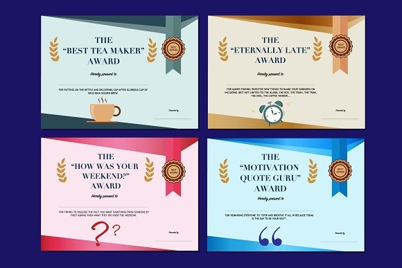Emblemas de certificados engraçados - ilustração
