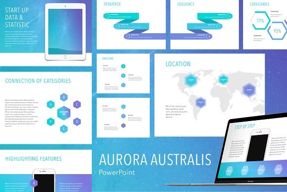 Modello PowerPoint Aurora Australis