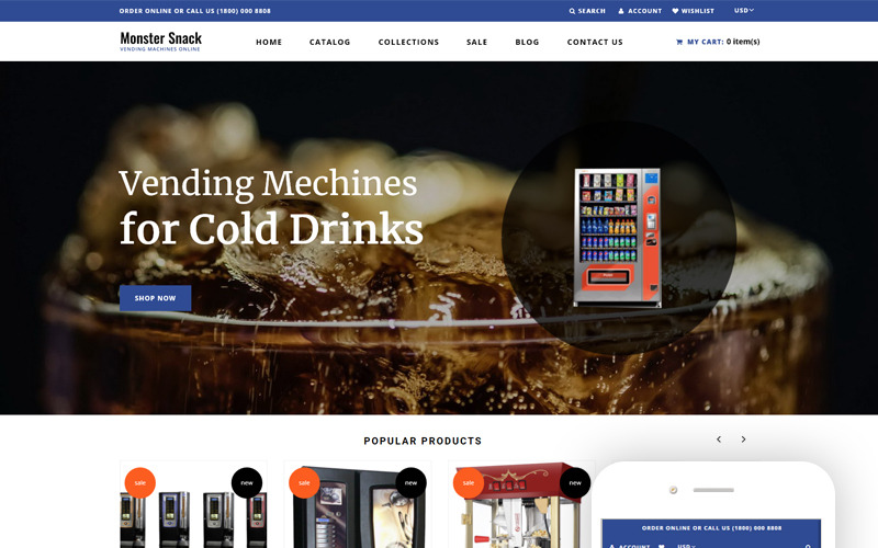 Monster Snack - Modern Bootstrap Shopify Shopify-tema