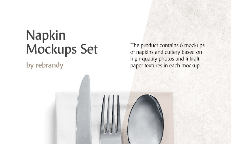 Download Мокап для продукта "Napkin Mockups Set product mockup" / Napkin Mockups Set product mockup - Мокап для продукта на тему графика psd download mockup napkin towel serviette restaurant fork cultery tablecloth knifeundefined spoon tableware utensil accessory cook food design foldedundefined mokcup