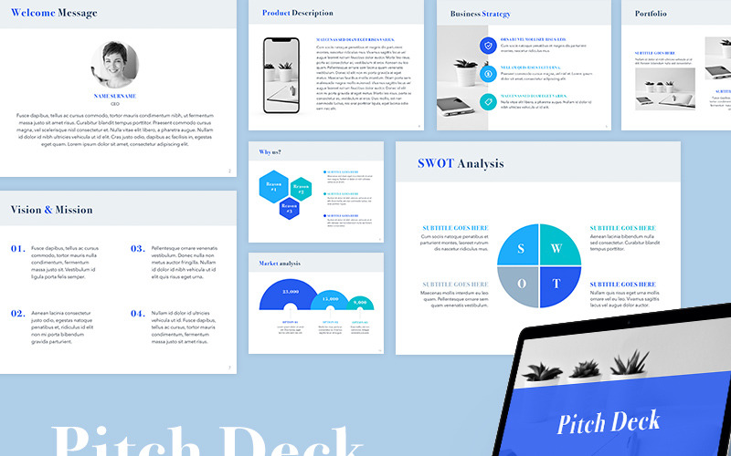 Pitch Deck Modello Powerpoint 75549 Templatemonster 