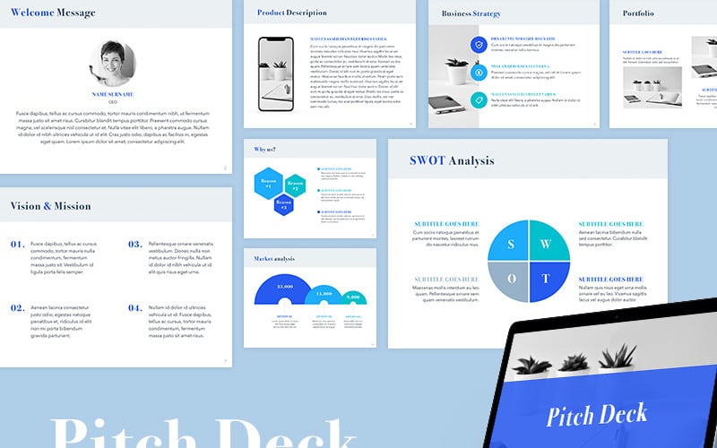 Pitch Deck PowerPoint-sjabloon