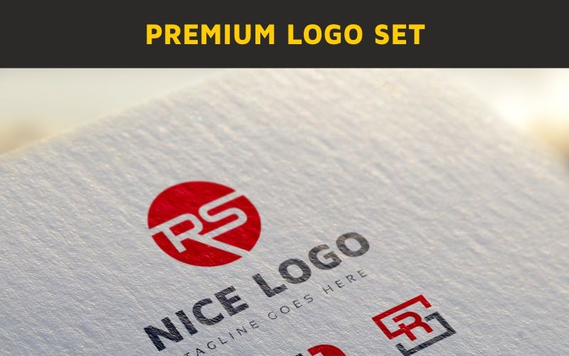 Plantilla de logotipo de variación de letra RS