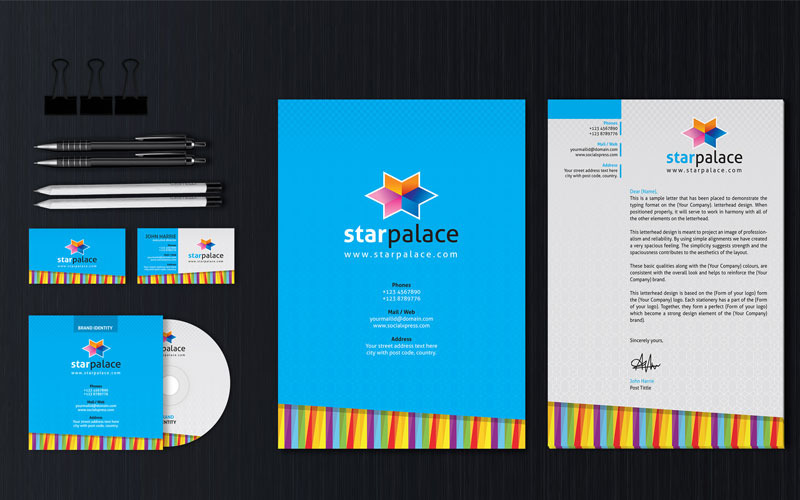 Download Фирменный стиль "Stationery - Corporate Identity Template" / Stationery - Corporate Identity Template - Фирменный стиль на тему графика branding identity bundle stationery big pack package full kit stationary template juniper corporate creative photoshop indesign business card letterhead brochure