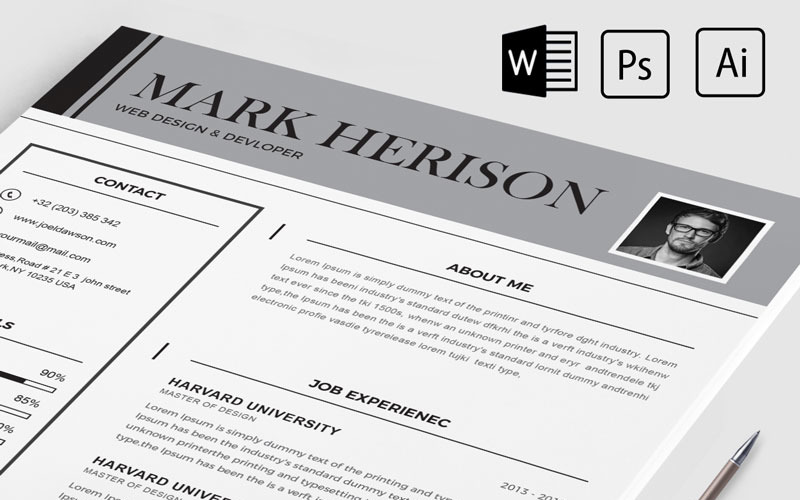 Szablon CV Mark Herison