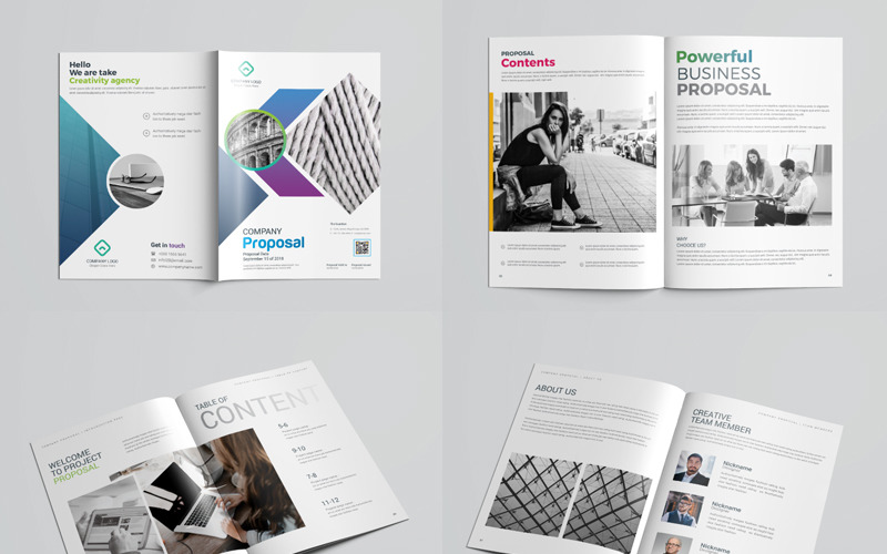 Download Фирменный стиль "VOLUME 10 Proposal - Corporate Identity Template" / VOLUME 10 Proposal - Corporate Identity Template - Фирменный стиль на тему графика brief brochure business clean indesign layout minimal minimalist modern ms-word pdf print ready professional project quick quote simple template web