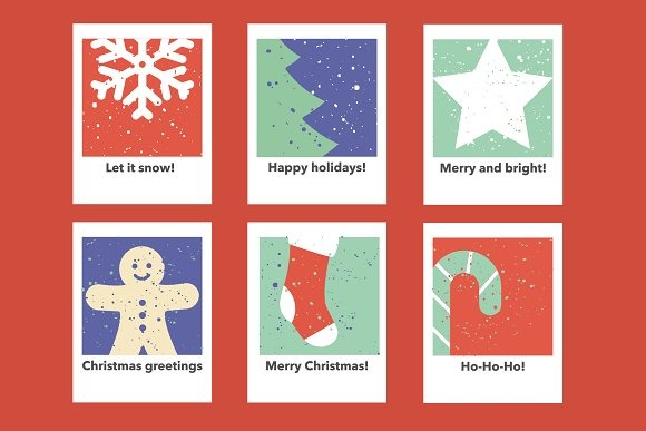 Download Иллюстрация "Wintry Labels - Illustration" / Wintry Labels - Illustration - Иллюстрация на тему графика christmas merry happy cookie sock snowflake snow greeting