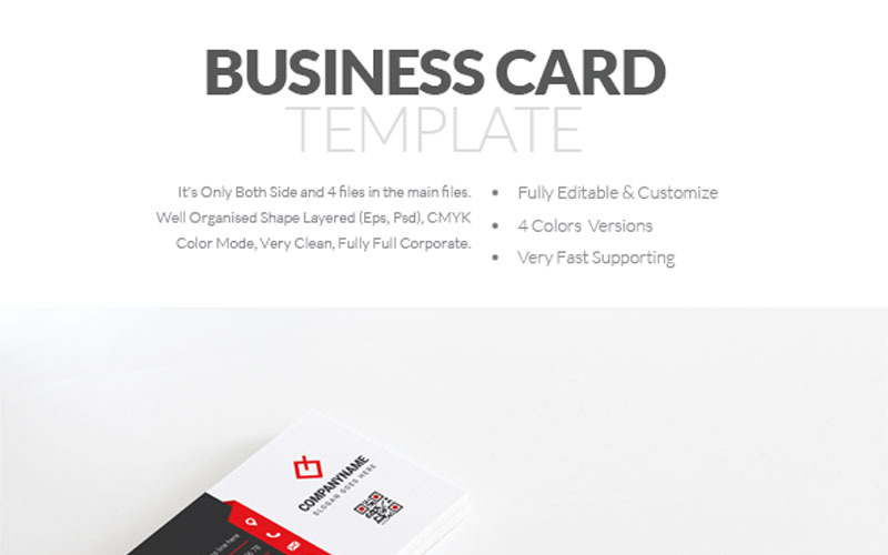 Download Фирменный стиль "Company Business Card - Corporate Identity Template" / Company Business Card - Corporate Identity Template - Фирменный стиль на тему графика black blue both side design business card certificate creative flyer graphic green landscape letterhead logo magagine modern official print ready