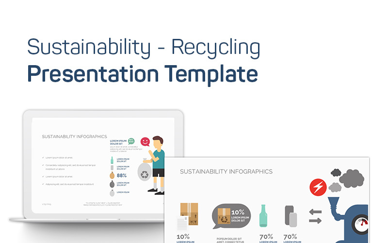 Développement durable - Modèle PowerPoint de recyclage