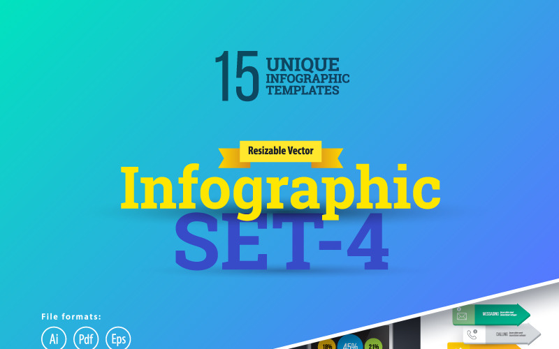 Elementos de infografía Business Set-04