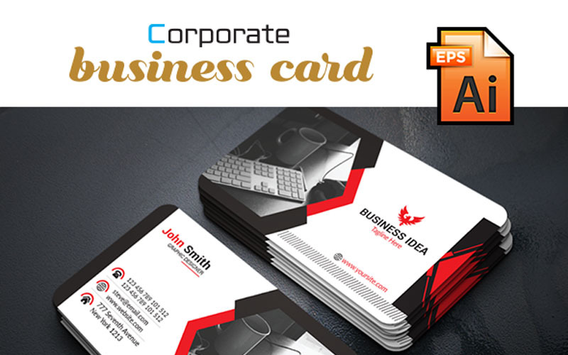 Professionelle Visitenkarte - Corporate Identity-Vorlage