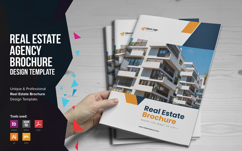 Download Фирменный стиль "Real Estate Brochure v1 - Corporate Identity Template" / Real Estate Brochure v1 - Corporate Identity Template - Фирменный стиль на тему графика brochure realestate real estate catalog flyer trifold magazine property sale house rent land business housing apartment agency real-estate flat leaflet