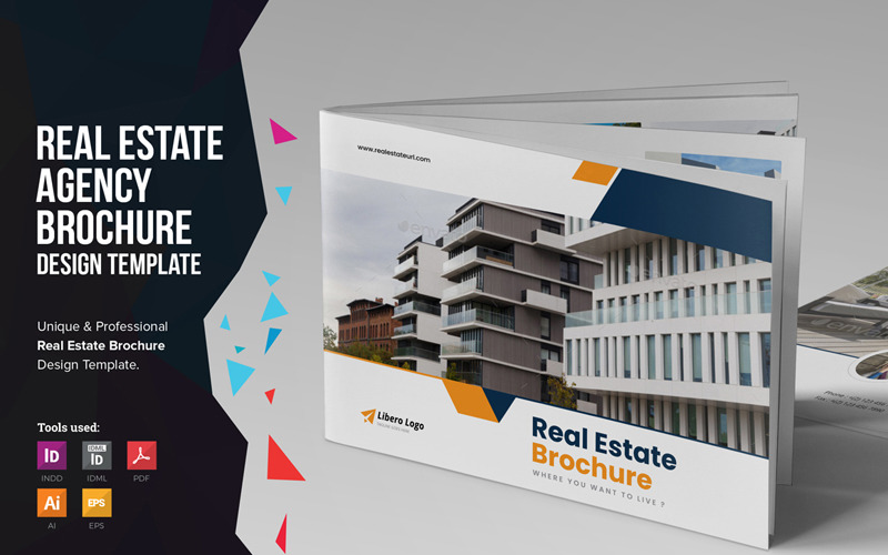 Download Фирменный стиль "Real Estate Brochure v2 - Corporate Identity Template" / Real Estate Brochure v2 - Corporate Identity Template - Фирменный стиль на тему графика real estate brochure realestate catalog flyer trifold property sale magazine houserent housesale land housing apartment real-estate agency rent leaflet mockup