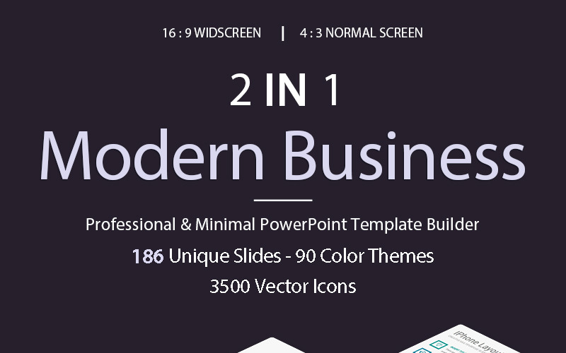 Сучасний бізнес 2 в 1 шаблон PowerPoint