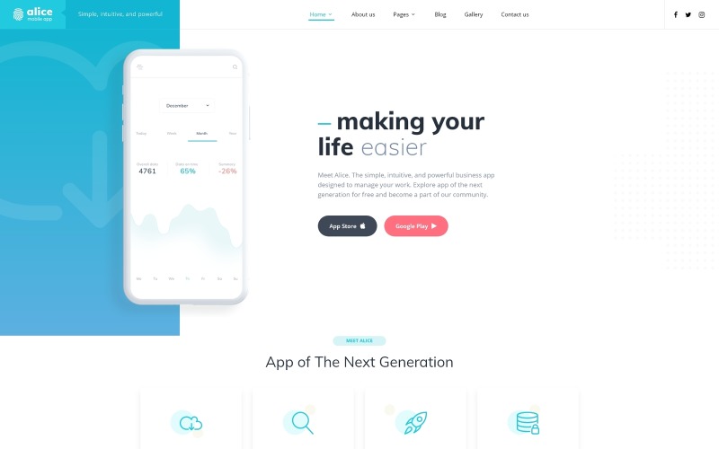 мобильное приложение clean joomla шаблон