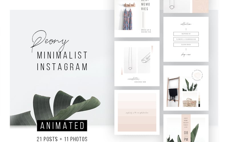 ANIMATED Instagram Posts – Peony Social Media Template
