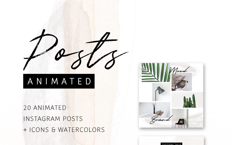 Download Шаблон для соцсетей "ANIMATED Instagram Posts – So Female Social Media Template" / ANIMATED Instagram Posts – So Female Social Media Template - Шаблон для соцсетей на тему графика animated animation template video instagram watercolor female feminine social media design marketing fashion lifestyle post posts posting pale blush photoshop