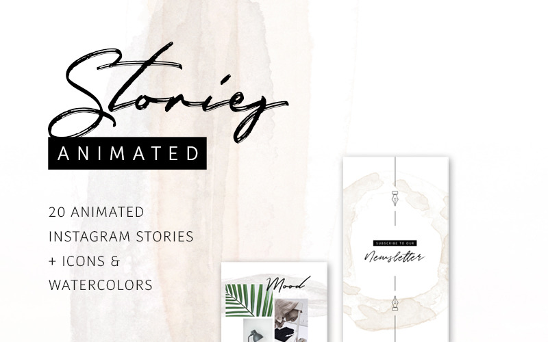 Download Шаблон для соцсетей "ANIMATED Instagram Stories – So Female Social Media Template" / ANIMATED Instagram Stories – So Female Social Media Template - Шаблон для соцсетей на тему графика instagram animated animation template social media watercolor female design story stories marketing video pale blush lifestyle blogger feminine motion pack