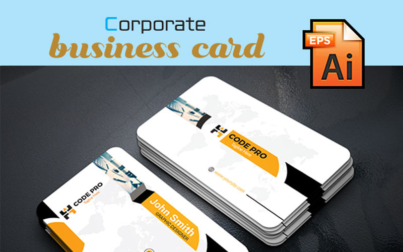 Code Pro Business Card - шаблон фирменного стиля