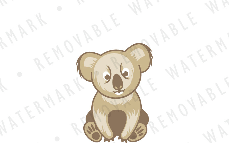 Download Шаблон логотипа "Koala Character Logo Template" / Koala Character Logo Template - Шаблон логотипа на тему графика koala,bear,cute,happy,smile,joy,australia,cub,illustration,fun,mascot,character,logo,design,template,toy,relaxation,calm,zoo,pet