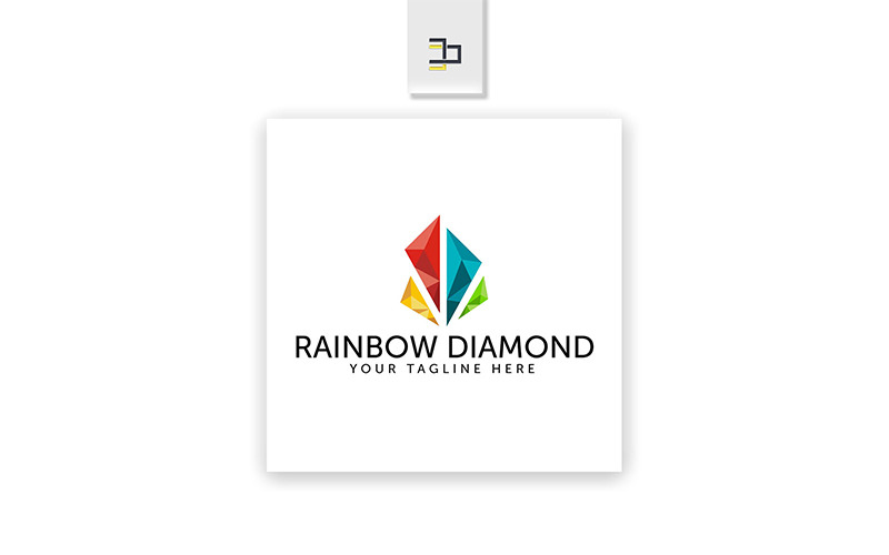 Regenboog diamanten Logo sjabloon