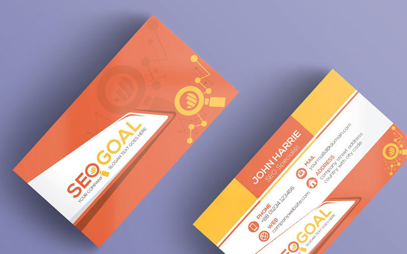 Download Фирменный стиль "SEO Business Card - Corporate Identity Template" / SEO Business Card - Corporate Identity Template - Фирменный стиль на тему графика seo search engine optimization digital marketing business card template clean visiting bundle gold corporate creative modern minimal design best branding