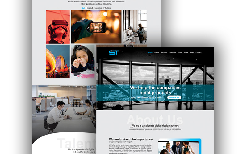 Download PSD шаблон "Smart Team - PSD Template" / Smart Team - PSD Template - Адаптивный PSD шаблон на тему информационные технологии 