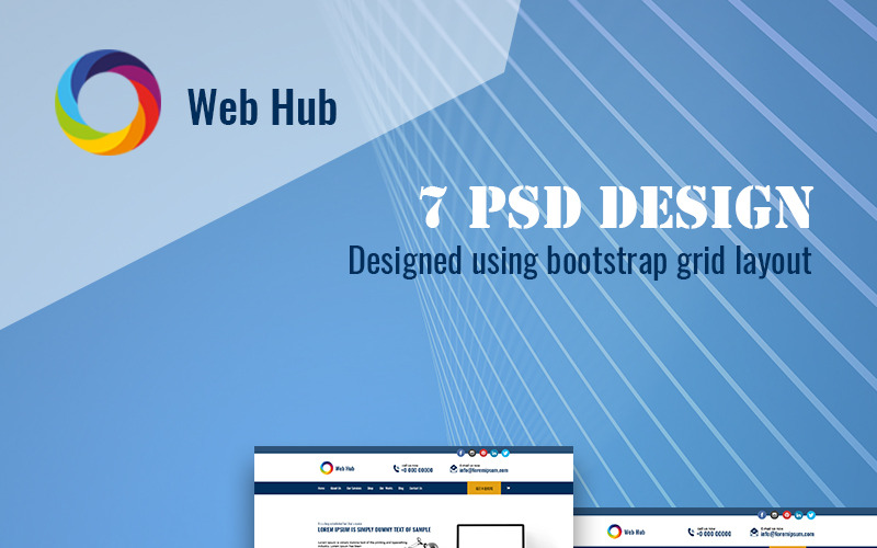 WebHub - PSD-Vorlage für das Mehrzweck-Webdesign