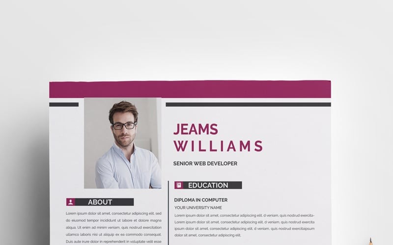 Word Creative Clean Resume-Vorlage