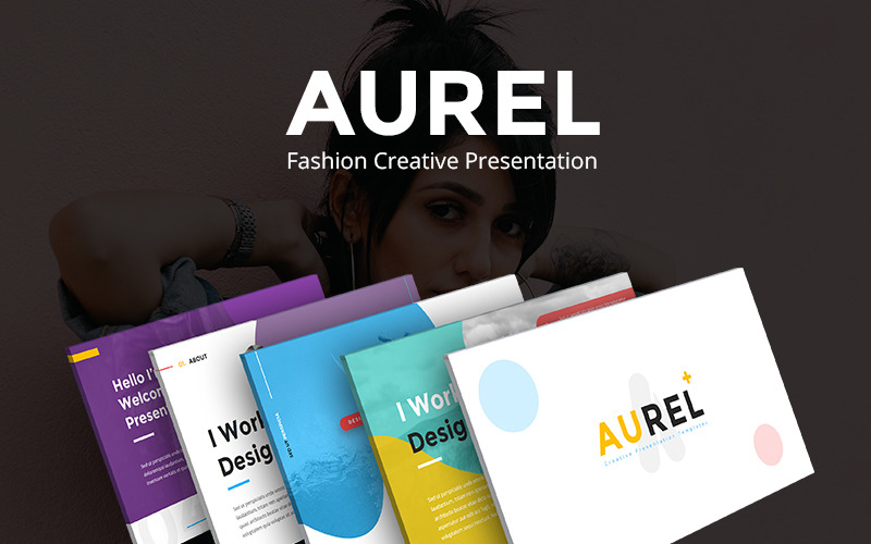 Aurel Moda Yaratıcı Temiz PowerPoint şablonu