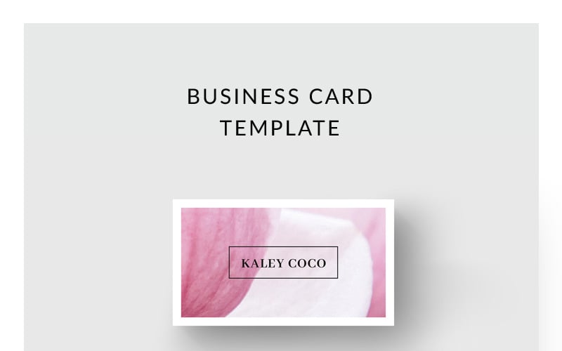 Download Фирменный стиль "Business Card With Flower Background - Corporate Identity Template" / Business Card With Flower Background - Corporate Identity Template - Фирменный стиль на тему графика business card template name personal minimalist minimalism clean simple modern female feminine corporate design print calling visiting beauty flowers floral