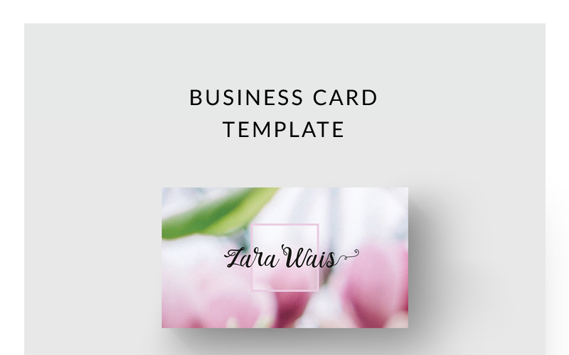 Download Фирменный стиль "Flowers Business Card - Corporate Identity Template" / Flowers Business Card - Corporate Identity Template - Фирменный стиль на тему графика business card template name personal minimalist minimalism clean simple modern female feminine corporate design print calling visiting beauty flowers floral