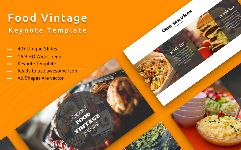 Food Vintage - Keynote-sjabloon