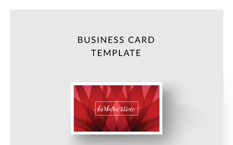 Красная визитка - шаблон фирменного стиля