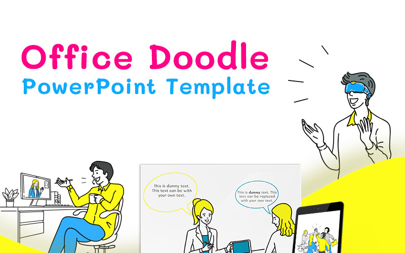 Modelo de PowerPoint do Office Doodle