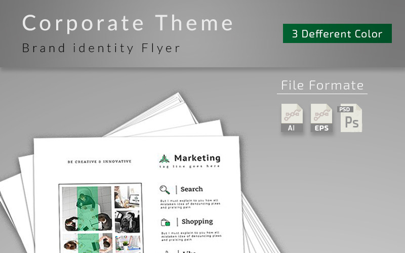 Download Фирменный стиль "Multifunctional Business Flyer - Corporate Identity Template" / Multifunctional Business Flyer - Corporate Identity Template - Фирменный стиль на тему графика 