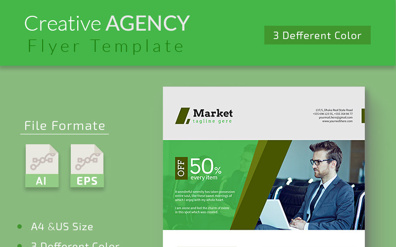 Download Фирменный стиль "Multifunctional Business Flyer - Corporate Identity Template" / Multifunctional Business Flyer - Corporate Identity Template - Фирменный стиль на тему графика 