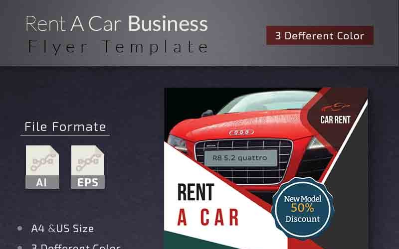 Download Фирменный стиль "Rent a Car Flyer - Corporate Identity Template" / Rent a Car Flyer - Corporate Identity Template - Фирменный стиль на тему графика 