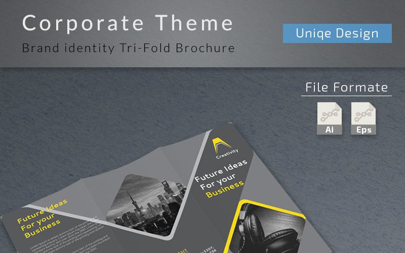Download Фирменный стиль "Trifold-Brochure - Corporate Identity Template" / Trifold-Brochure - Corporate Identity Template - Фирменный стиль на тему графика ad advertising brochure business colors corporate design graphic market marketing office print promotion solution system trifold working clean a4 creative