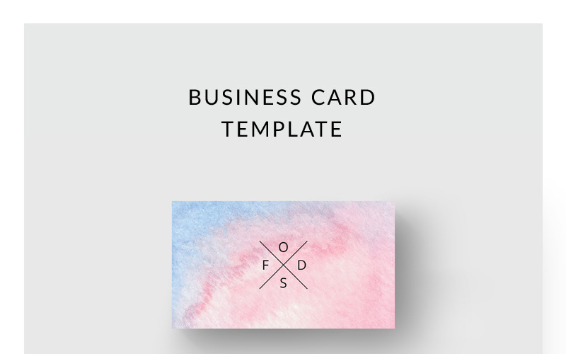 Download Фирменный стиль "Watercolor Business Card - Corporate Identity Template" / Watercolor Business Card - Corporate Identity Template - Фирменный стиль на тему графика business card template name personal minimalist minimalism clean simple modern female feminine corporate design print calling visiting beauty watercolor watercolour