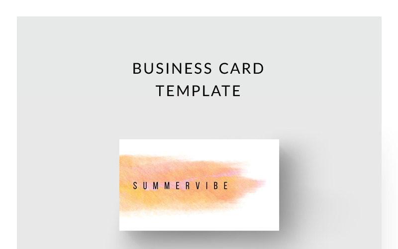 Download Фирменный стиль "Watercolor Business Card - Corporate Identity Template" / Watercolor Business Card - Corporate Identity Template - Фирменный стиль на тему графика business card template name personal minimalist minimalism clean simple modern female feminine corporate design print calling visiting watercolor watercolour creative