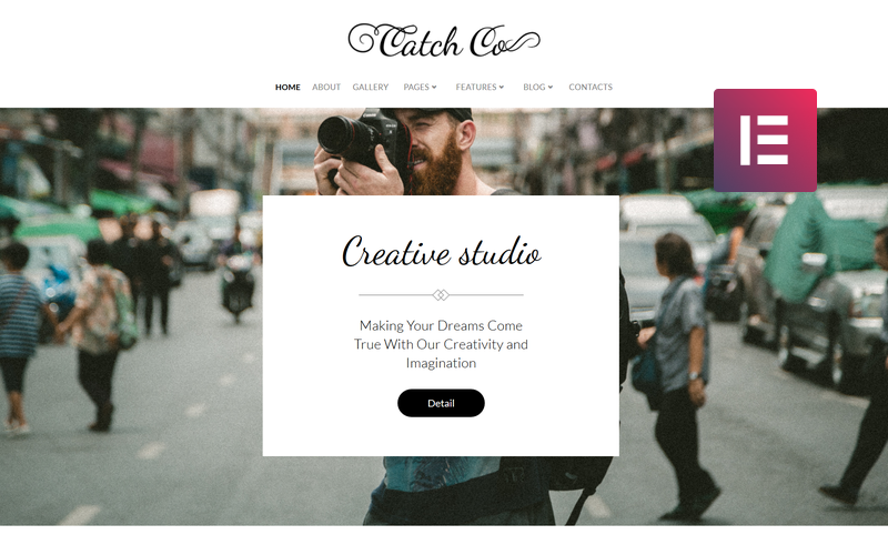 Catch Co - Photo Studio Multifunctioneel creatief WordPress Elementor-thema