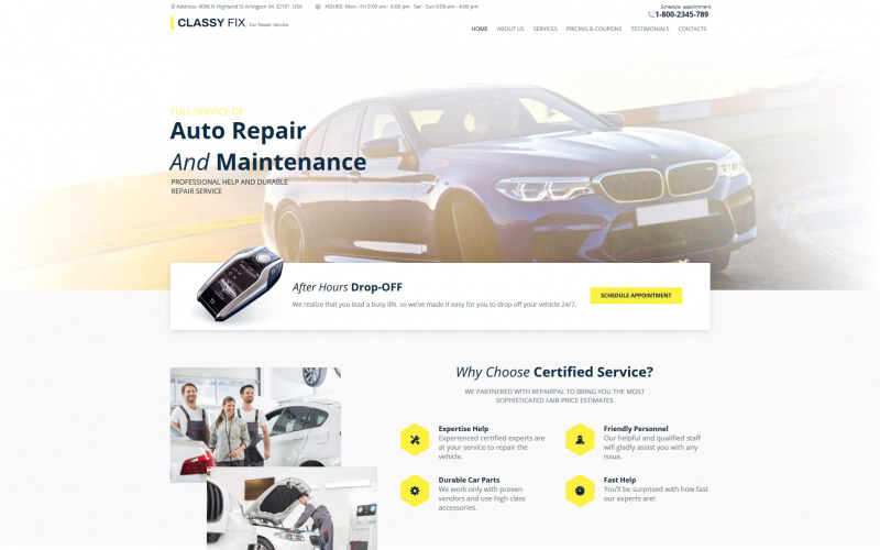 ремонт автомобилей moto cms html шаблон