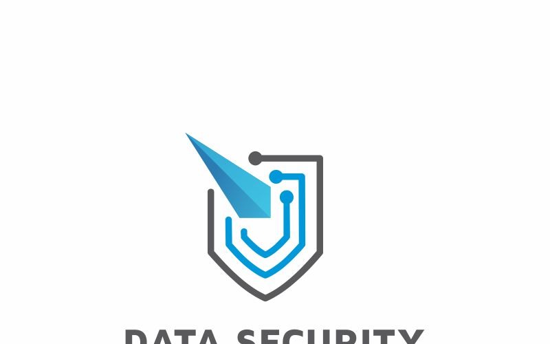 Download Шаблон логотипа "Data Security Logo Template" / Data Security Logo Template - Шаблон логотипа на тему графика antivirus branding circuit communication data security shield defender digital encrypted guard it key lock network online security protection safety secured