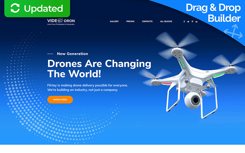 Drone Fotoğrafçılığı Açılış Sayfası Şablonu
