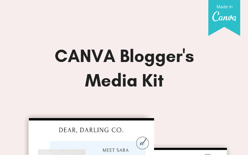 Elemente der CANVA Bloggers Media Kit-Benutzeroberfläche