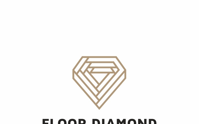 Download Шаблон логотипа "Floor Diamond Logo Template" / Floor Diamond Logo Template - Шаблон логотипа на тему графика 3d application business community company corporate diamond education f letter fast final finance first floor flow follow frank front future