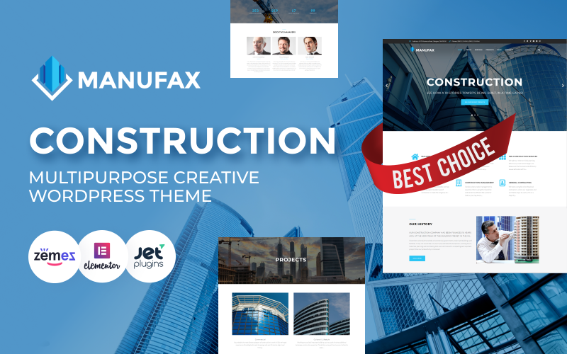 Manufax - Bygg WordPress Elementor-tema (Multifunktionellt)