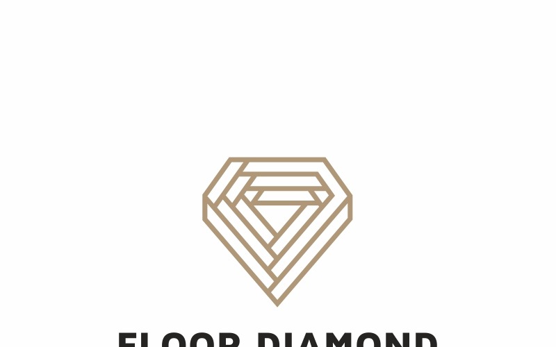 Шаблон логотипа пол алмаз